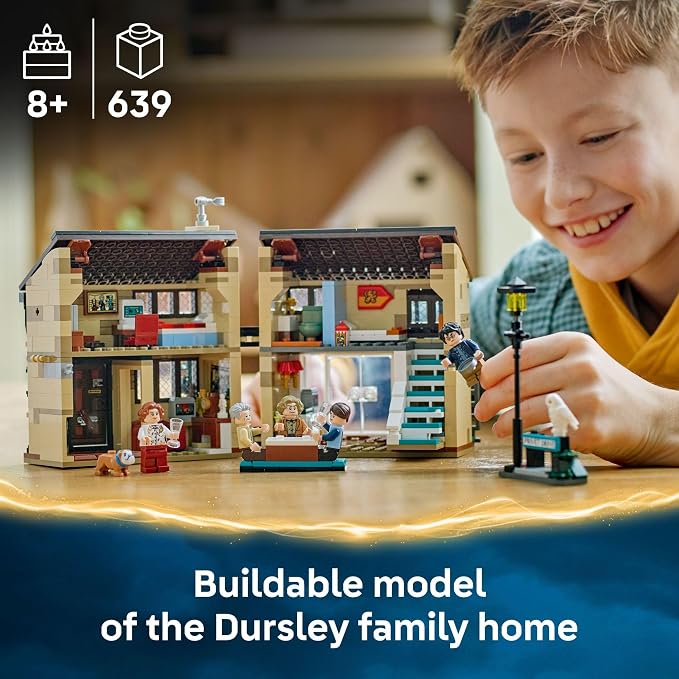 LEGO Harry Potter Privet Drive: Aunt Marge’s Visit Kids Toy - Buildable Book Nook and Room Decor for Boys and Girls, Ages 8+ - Collectible Harry Potter Minifigure - Birthday Gift Idea - 76451