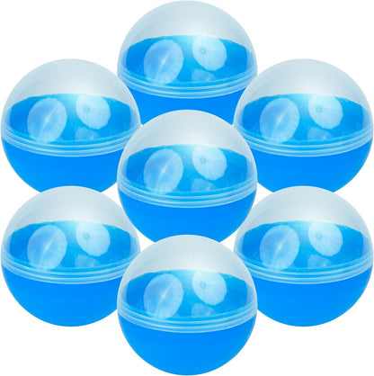 Vending Machine Capsules - 2" Empty BLUE Plastic Capsules - Toy Capsule - 10 Round Large Easter Eggs - Bath Bombs Molds - Party Favors Pinata Stuffers DIY Craft Supplies