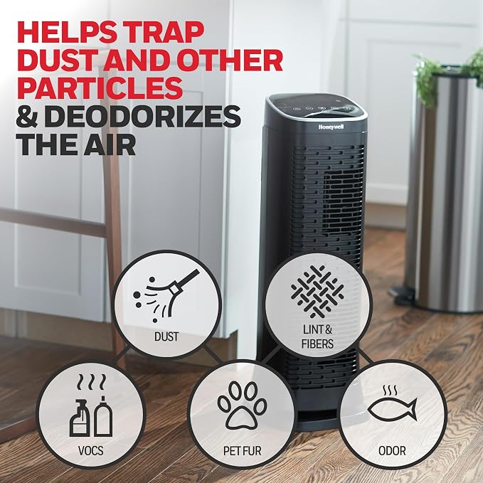 Honeywell Air Purifier Pre-Filter, Works with AirGenius Series, 2 Pack Household Odor & Gas Reducing Pre-filter, Compatible with Select QuietClean and AirGenius Air Purifiers