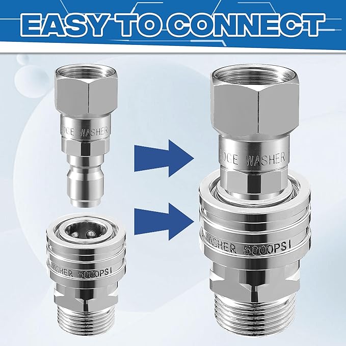 RIDGE WASHRE Pressure Washer Swivel Adapter, Pressure Washer Gun with Replacement Extension Wand