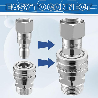 RIDGE WASHRE Pressure Washer Swivel Adapter, Pressure Washer Gun with Replacement Extension Wand