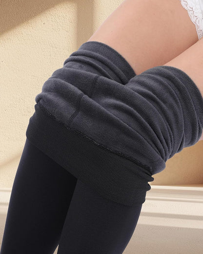 Fleece Lined Winter Tights Women - Thermal Warm Pantyhose Thick Sheer Leggings Color: Burgundy