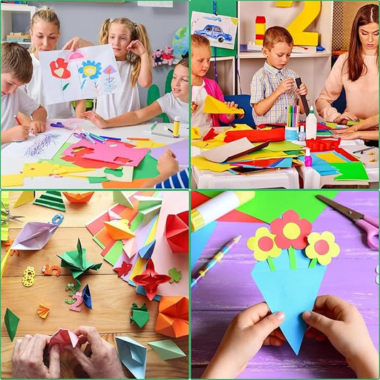 SANNIX 200 Sheets 10 Colors Colored Paper A4 Printer Paper Copy Paper Stationery Paper Multipurpose Colored Printing Paper Origami Paper for DIY Kids Art Craft 8.5" X 11"