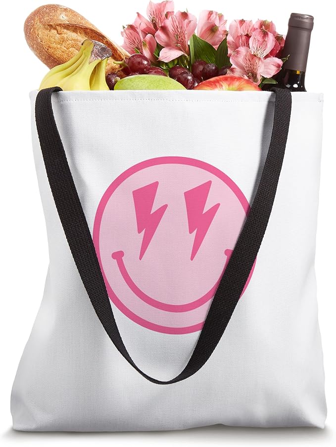 Face Cute Smile Pink Lightning Eyes Cute Happy Smiling Tote Bag