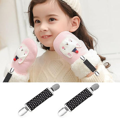 Eco-Fused Mitten Clips and Hat Clip - Never Lose Mittens, Gloves, Beanie Caps Again - Strong Clips for Secure Attachment