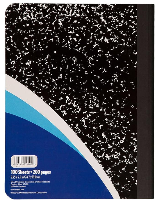 Mead Primary Composition Book, Primary Ruled Journal, Grades K-2, 7-12" x 9-34", 100 Sheets, Blue Marble (09902)