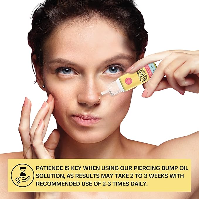 BASE LABORATORIES Piercing Bump Solution  Keloid Bump Removal  Soothing Piercing Aftercare for Piercing Bumps  Keloid Scar Removal  Ear  Nose Keloid Bumps Piercing Aftercare Solution Oil  0.5 oz