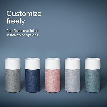 BLUEAIR Blue Pure 411 Auto Light Gray Pre-filter, Washable Fabric Traps Pollen, Pet Hair  Dust, Winter Reed