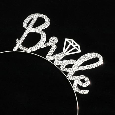 White Short Wedding Veil Pearl Rhinestone Bride Veils Bridal Veils Bachelorette Party Veil for Brides and Women