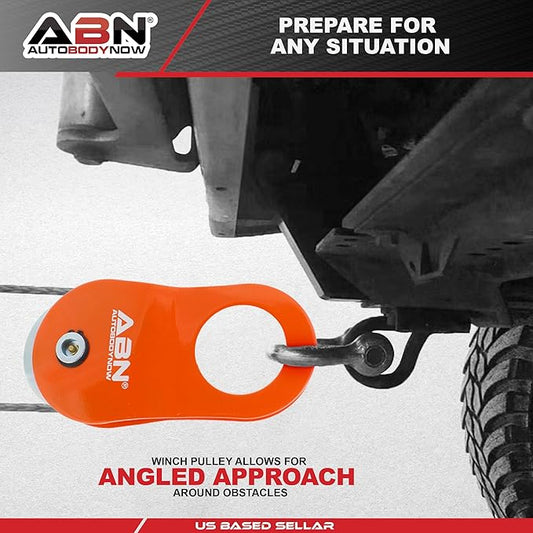 ABN Cable Pulley Snatch Blocks for Winches - 22,000lbs Capacity UTV Winch Accessories Recovery Gear 1-Pack Pulley Block