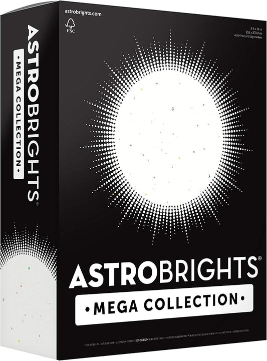 Astrobrights Mega Collection, Colored Cardstock,  320 Sheets, 65 lb/176 gsm, 8.5" x 11"