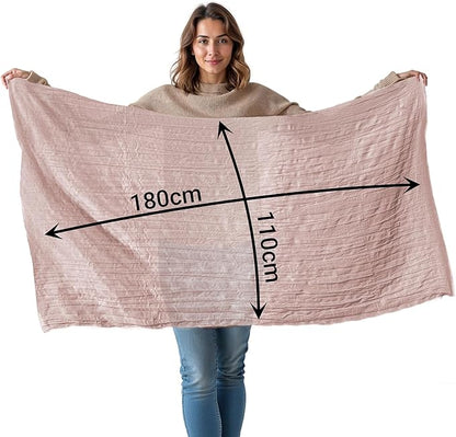 Toutacoo, Cotton Scarf, Chèche, Echarpe, crinkle soft scarf, light, fashion, solid, wrap, shawl, unisex, Plaited 100% Cotton