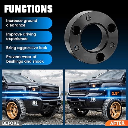 2.5'' Leveling Lift Kit Compatible with Ford F-150 2004-2023, Expedition 2003-2017, Fit for Lincoln Mark LT 2006-2008, Forged Front Strut Spacers Suspension Kit