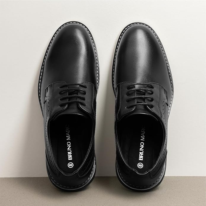 Bruno Marc Men's Plain Toe Oxford Shoes Business Formal Derby Dress Sneakers Crossflex GentEdge