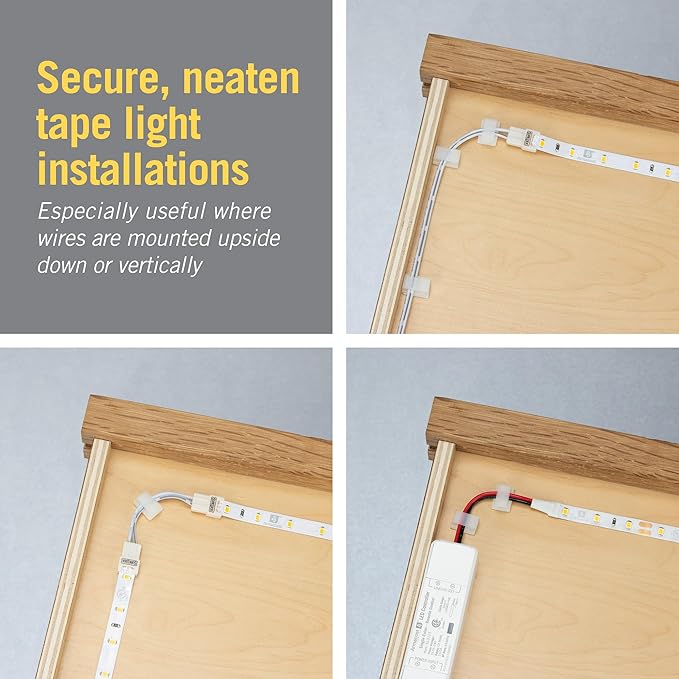 Armacost Lighting LED Lighting Wire Support Clips with 3M Peel & Stick Adhesive 910100