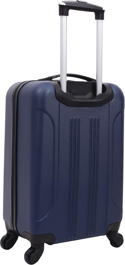 Travelers Club Cosmo Hardside Spinner Luggage, Navy Blue, Carry-On 20-Inch