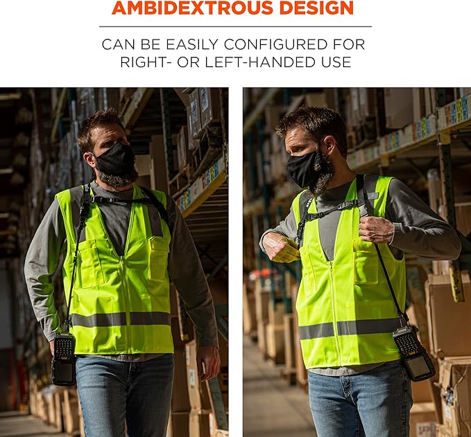 Ergodyne Squids 3132 Barcode Scanner Harness, Large , Black