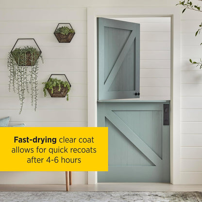 Minwax Fast Drying Polyurethane Spray, Protective Wood Finish, Clear/Warm Gloss, 11.5 oz. Aerosol Can ( Packaging May Vary)