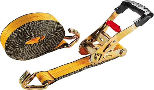 Cat 1 Piece 2 Inch x 27 Feet Heavy Duty Ratchet Tie Down with Double J-Hook, 3300 Pound working strength, 10,000 Pound breaking strength - 980333N