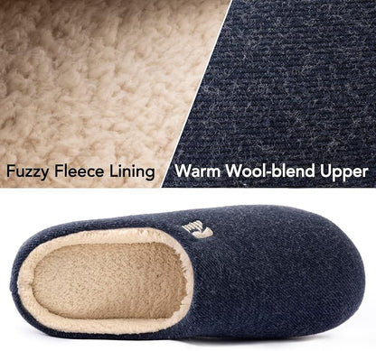 RockDove Men's Sherpa Lined Memory Foam Clog Slipper