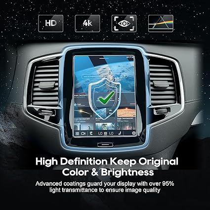 LFOTPP 2016-2018 Volvo V90 XC90 S90 Sensus 8.7 Inch Car Navigation Screen Protector,9H Tempered Glass Infotainment Screen Center Touch Screen Protector Anti Scratch High Clarity