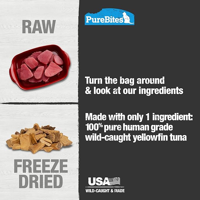 PureBites Tuna Freeze Dried Cat Treats, 0.88Oz | 25G - Value Size