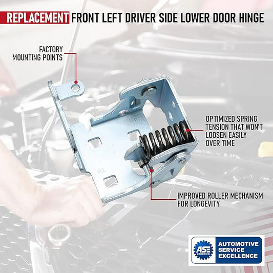 Front Left Driver Side Lower Door Hinge - Compatible with Chevy, GMC  Cadillac Vehicles -2007-2014 Silverado 1500, Tahoe, Sierra, 3500, Suburban, Yukon, XL - Replaces 20969645, 15877405, 15824876