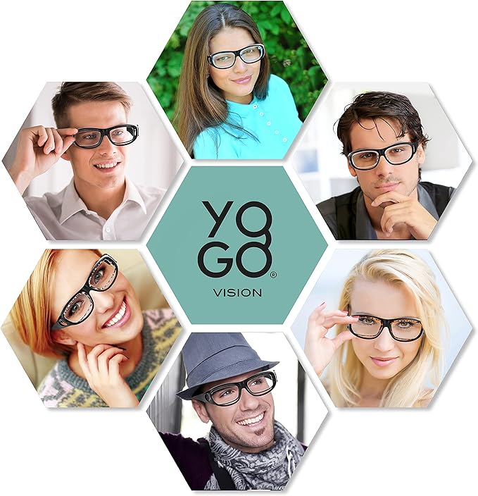 Yogo Vision Fitover Blue Light Blocking Glasses Computer Fit over Eyewear Wear Over Eyeglasses and Readers For Men Women