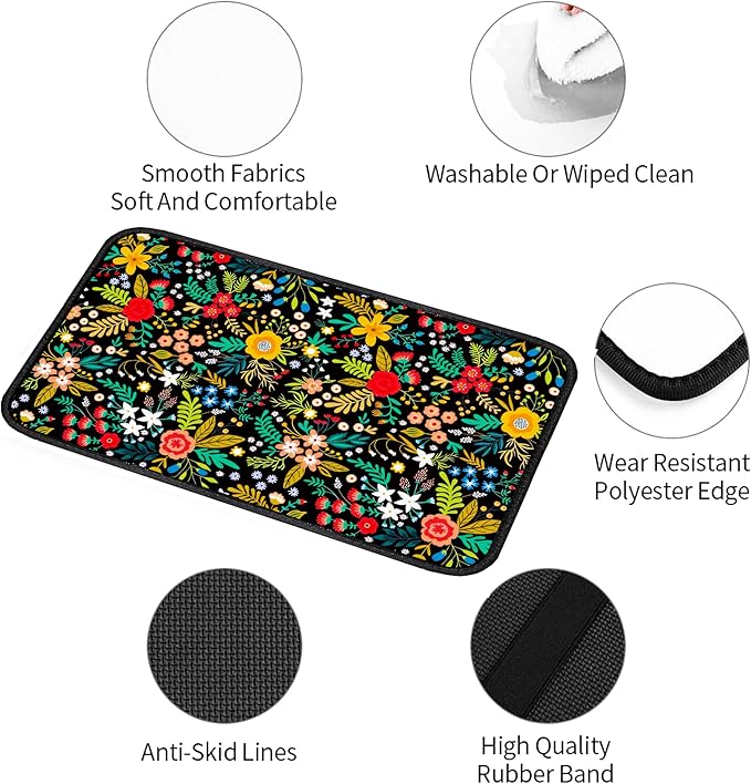 Garden Wildflowers Universal Armrest Cover Pad, Car Center Console Cushion Pad, Protect from Pet Claws, Dirt, and Sticky Fingers, Comfortable Car Decor Accessories Fit for Most Cars, Vehicles, SUVs