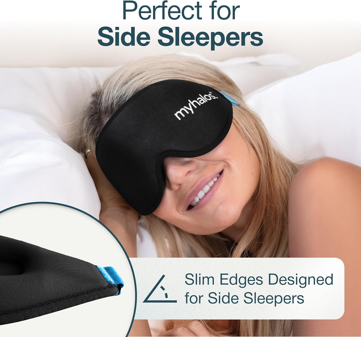 This 100% blackout sleep mask contours to your face to block all light, providing the ultimate comfort and darkness for uninterrupted sleep.