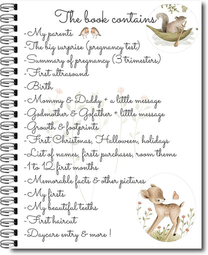 My Baby book, memories book, baby journal (Sloth), Baby First Year Memory Book, Keepsake Milestone Baby Book For Boys Or Girls
