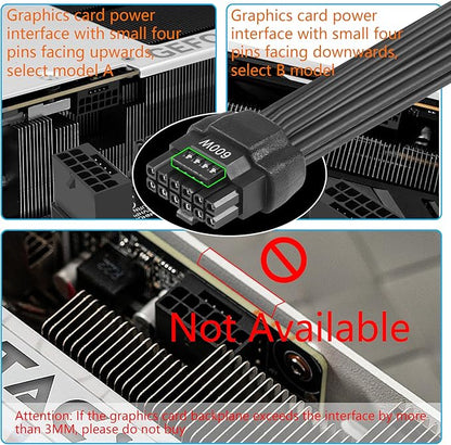 CERRXIAN 2.3FT ATX3.0 12VHPWR Power Cable,PCI-e 5.0 12VHPWR ATX3.0 600W 16 Pin Male to Male High Current Power Cable,for Graphic Card GPU 124pin Nvidia Nvidia 4000 Series and RTX 3000 FE GPU 2.3FT