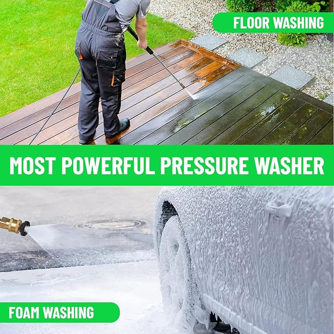 Pressure Washer Tips Set, 14 Inch Quick Connect Pressure Washer Nozzle Tips, 5 Pack, 2.5 GPM, 4500 PSI