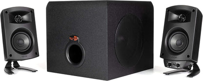 This Klipsch speaker system delivers incredible THX-certified sound for gaming, movies, or music, with powerful bass and clear, controlled audio.