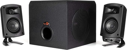 This Klipsch speaker system delivers incredible THX-certified sound for gaming, movies, or music, with powerful bass and clear, controlled audio.