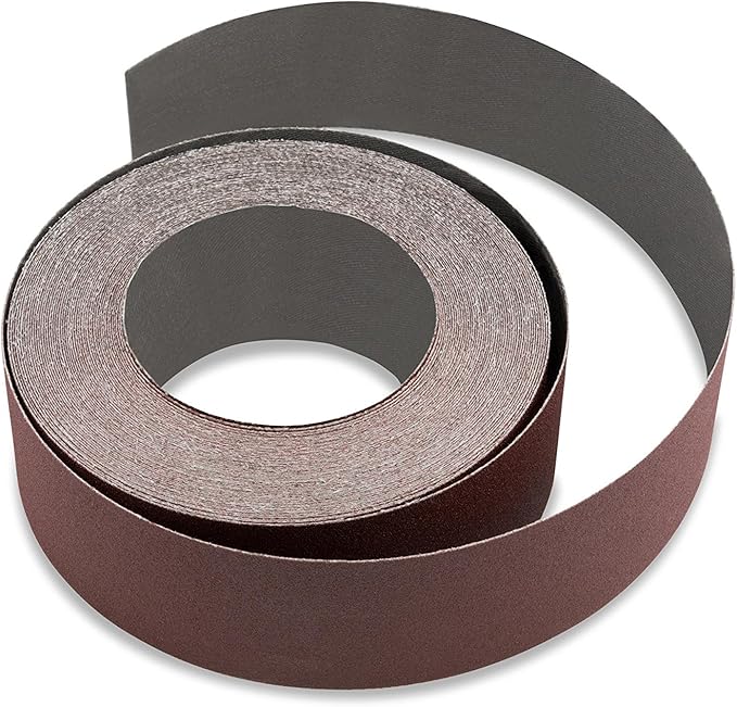 Red Label Abrasives 2 Inch X 60 FT 220 Grit Woodworking Drum Sander Strip Roll, Cut to Length