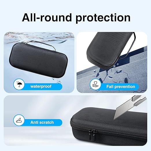 Carrying Case for PS5 Portal, 4 In 1 PS Portal Accessories with 1 Screen Protectors and Clear Protective Case, Protective Hard Shell Carrying Case, 1set key cap