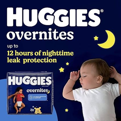 Huggies Overnites Size 3 Overnight Diapers (16-28 lbs), 66 Ct, Packaging May Vary