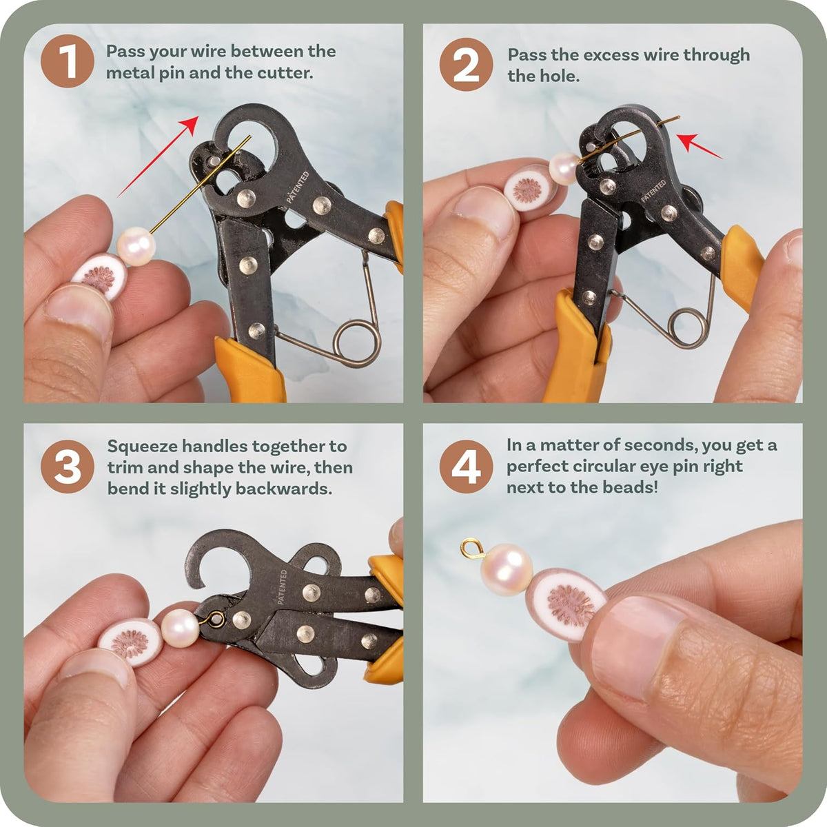 The Beadsmith Original One Step Looper – Create and Trim Consistent 2.25 mm Loops for Jewelry Making, Use With 24-18g Craft Wire (Patented)