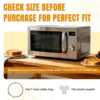Small 9.6'' / 24.5cm Microwave Glass Plate Replacement, Small Microwave Glass Turntable Plate for Small Microwaves - BY AMI PARTS