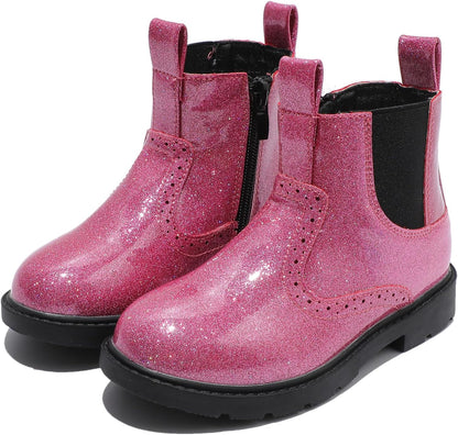 Size 12.5-13 Little Kid DADAWEN Boys Girls Waterproof Outdoor Side Zipper Comfort Chelsea Ankle Boots Combat Ankle Booties (Toddlers/Little Kids/Big Kids)