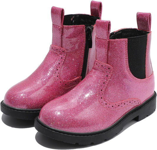 Size 12.5-13 Little Kid DADAWEN Boys Girls Waterproof Outdoor Side Zipper Comfort Chelsea Ankle Boots Combat Ankle Booties (Toddlers/Little Kids/Big Kids)