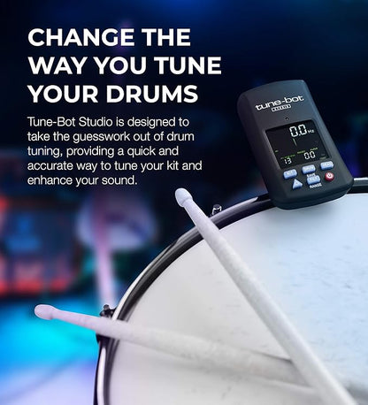 Studio TBS-001 Digital Drum Tuner - Clip-On Tuner for Acoustic Drum Kits