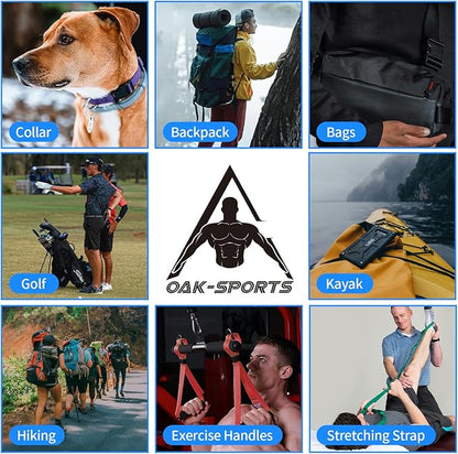 Oak-Sports Webbing 1 Inch 1.5 Inch 2 Inch Wide - Heavy Duty Poly Strapping 1"  1.5"  2" Webbing for Indoor or Outdoor DIY Gear Repair