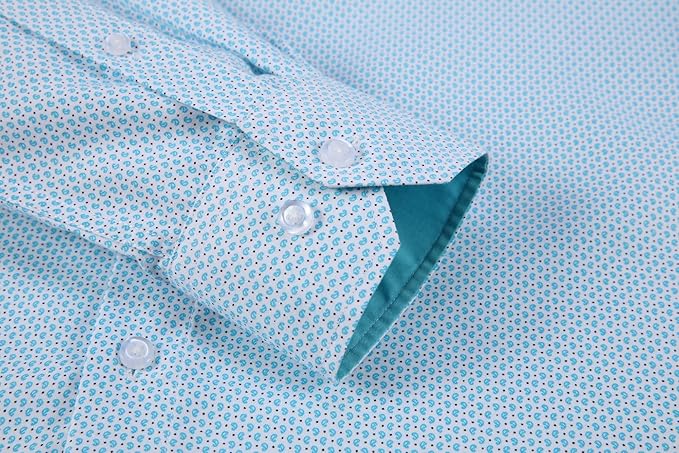 Alex Vando Mens Printed Dress Shirts Long Sleeve Regular Fit Button Down Shirt
