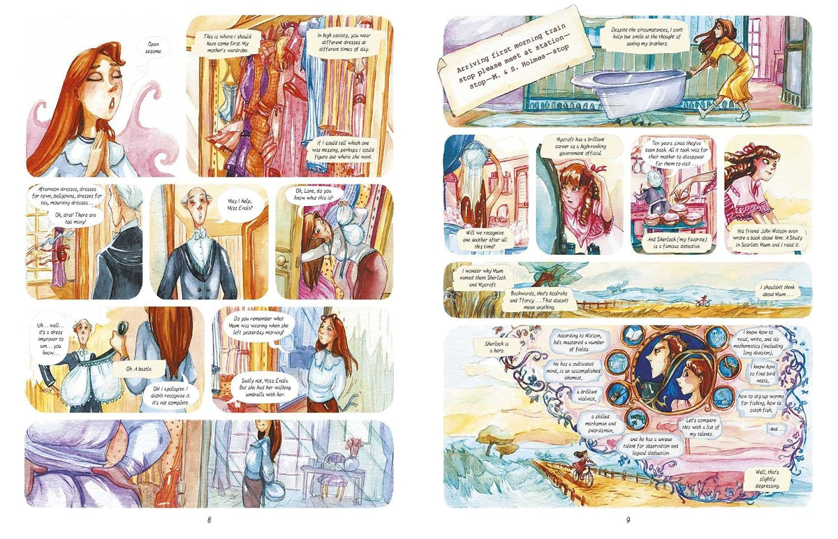 Enola Holmes: The Graphic Novels: The Case of the Missing Marquess, The Case of the Left-Handed Lady, and The Case of the Bizarre Bouquets (Volume 1) by Serena Blasco (Book is slightly warped)