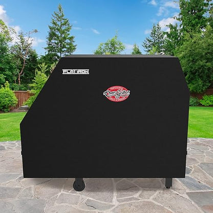 Char-Griller 8355 Flat Iron 3 Burner Outdoor Gas Griddle Grill Cover, Black