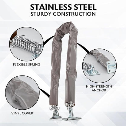 Door Chain Crash Heavy Duty Storm Wind Stop Perfect for Keeping Your Door from Swinging Open and Damaging Itself - by Ram Pro