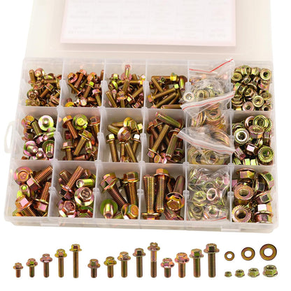 521PCS Nuts and Bolts Assortment Kit - Heavy Duty Grade 8.8 Metric M6 M8 M10 Bolt Set ( Specification are all correct but different brand from the picture )