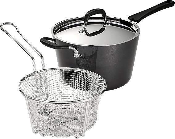 Tramontina Deeper Fryer wHelper Handle Nonstick 5.5 Qt, 80106003DS